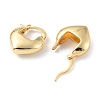 Brass Heart Hoop Earrings for Women EJEW-P227-06G-2