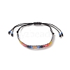 Handmade Japanese Seed Evil Eye Braided Bead Bracelets BJEW-MZ00018-01-1