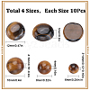 SUNNYCLUE 40Pcs 4 Styles Natural Tiger Eye Cabochons G-SC0002-48-2