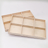 2Pcs 6 Grids Rectangle Wooden Display Trays for Jewelry AJEW-DJ0001-94B-3