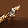 Heart 925 Sterling Silver Micro Pave Clear Cubic Zirconia Finger Rings FS-WGC3F33-04-3