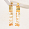Cable Chain with Heart Tassel Earrings for Women CM9283-1