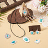 10Pcs 5 Styles Dyed Synthetic Turquoise Pendants STAS-TA0006-20-7