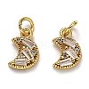 Brass Micro Pave Cubic Zirconia Charms ZIRC-H119-07G-1