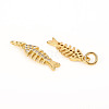 Brass Micro Pave Cubic Zirconia Charms ZIRC-L096-01G-2