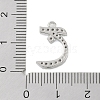 Rack Plating Brass Micro Pave Clear Cubic Zirconia Pendants KK-A224-03A-P-3