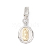 Brass Micro Pave Cubic Zirconia Pendants KK-S510-45GP-03-1