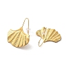 Ion Plating(IP) 304 Stainless Steel Ginkgo Leaf Dangle Earrings for Women EJEW-K243-03G-2