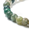 Natural Indian Agate Beaded Stretch Bracelets BJEW-A117-B-46-3