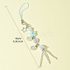 Glass & Alloy & Acrylic Mobile Straps HJEW-FS00006-4