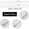 12Pcs 0.9MM 304 Stainless Steel Snake Chain Necklace Making STAS-SC0021-57P-2