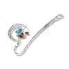 Tibetan Style Alloy Hook Bookmarks AJEW-JK00320-4