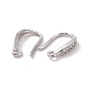 Brass Micro Pave Clear Cubic Zirconia Ear Hooks X-ZIRC-P100-05P-2