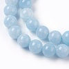 Dyed Natural White Jade Beads Strands G-P407-01-3