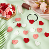 42Pcs 3 Colors Wool Yarn Heart Ornament Accessories AJEW-FG0004-03-5