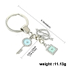 Alloy Enamel & Rhinestone Keychain KEYC-YW00074-01-3