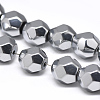 Electroplate Non-magnetic Synthetic Hematite Beads G-T061-32C-3