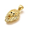 Rack Plating Brass Micro Pave Cubic Zirconia Enamel Pendants KK-L226-033G-02-2