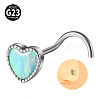 G23 Titanium & Imitation Opal Fishtail Nose Rings WG62851-07-1