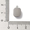 304 Stainless Steel Glass Pendants STAS-L022-062P-03-3