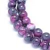 Natural Dyed Jade Beads Strands G-F601-A05-3