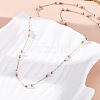 304 Stainless Steel & Glass Link Chain Necklaces NJEW-U026-22G-1