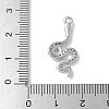 Brass Micro Pave Clear Cubic Zirconia Pendants KK-S505-04P-02-3