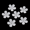 5-Petal Frosted Acrylic Bead Caps SACR-F016-01A-1