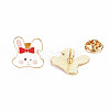 Rabbit with Bowknot Enamel Pin PALLOY-S132-298-2