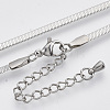 304 Stainless Steel Herringbone Chains Necklace STAS-T053-02P-NF-2