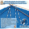 Glass & Acrylic Beaded Knitting Row Counter Chains HJEW-AB00547-4