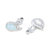 UV Plating Alloy with Mixed Color Glass Rhinestone Pendants FIND-M018-33P-2