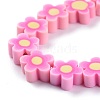 Handmade Flower Printed Polymer Clay Beads Strands X-CLAY-M003-07E-3