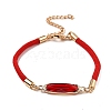 12Pcs 12 Colors Polyester Bracelets BJEW-P340-13B-G-2