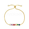 Brass Micro Pave Cubic Zirconia Silder Bracelets for Women Girl WG7F3F9-03-2