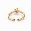 Brass Enamel Cuff Rings RJEW-T016-31E-NF-2