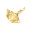 Brass Micro Pave Cubic Zirconia Pendants KK-K411-08G-2
