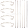 6Pcs Stainless Steel Blank Cuff Bangles MAK-BBC0001-32P-1