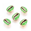 Electroplated Cowrie Shell Beads X-BSHE-G019-01G-J-1