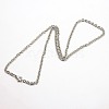 Tarnish Resistant Trendy Unisex 304 Stainless Steel Cable Chain Necklaces NJEW-M047-C-01-2