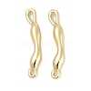 Brass Textured Stick Connector Charms KK-Q028-21G-1