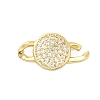 Brass Micro Pave Clear Cubic Zirconia Connector Charms KK-A266-09D-G-1