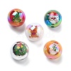 Christmas Theme UV Plating Acrylic Beads OACR-M022-02-1