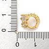 Brass Pave Clear Cubic Zirconia European Bead KK-Z072-16G-01-3