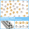 Unicraftale 40Pcs 2 Colors Ion Plating(IP) 304 Stainless Steel Tube Bails STAS-UN0055-88-5