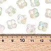 Electroplate Transparent Glass Beads GLAA-A045-03-4
