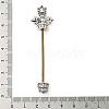 Brass Screw Peg Bails KK-NH0008-02AS-4