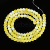 Frosted Transparent Glass Beads Strands GLAA-T032-T4mm-MBB12-2