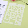 Plastic Reusable Drawing Painting Stencils Templates DIY-F018-B22-6