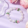 Acrylic Imitation Pearl Stretch Bracelets BJEW-JB11170-2